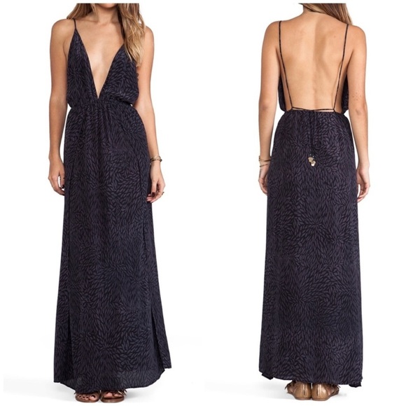 NWT Indah River Split Front Wrap Maxi Dress 100% silk - Picture 1 of 7